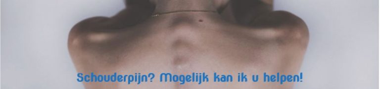 schouderpijn met tekst